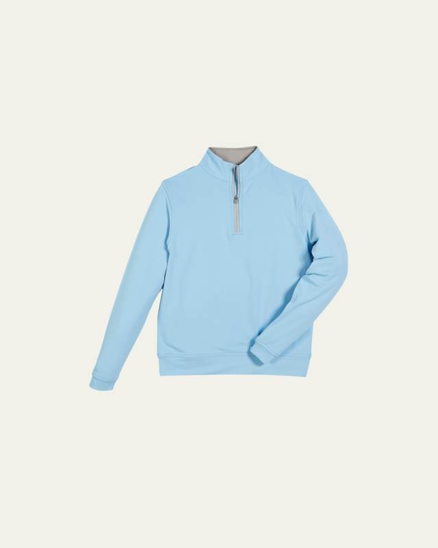 Stretch Terry Quarter Zip Popover, Youth